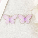 8 Pcs Gradient Colorful Moth Acrylic Charms for DIY Jewelry