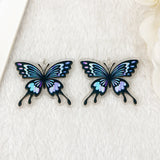 8 Pcs Gradient Colorful Moth Acrylic Charms for DIY Jewelry
