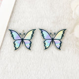 8 Pcs Gradient Colorful Moth Acrylic Charms for DIY Jewelry