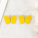 8 Pcs Gradient Colorful Moth Acrylic Charms for DIY Jewelry