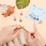 8 Pcs Dog Paw Stitch Markers Enamel Alloy Crochet Stitch Marker Charms