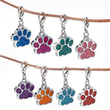 8 Pcs Dog Paw Stitch Markers Enamel Alloy Crochet Stitch Marker Charms