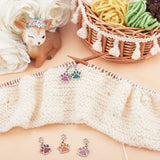 8 Pcs Dog Paw Stitch Markers Enamel Alloy Crochet Stitch Marker Charms