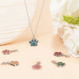 8 Pcs Dog Paw Stitch Markers Enamel Alloy Crochet Stitch Marker Charms