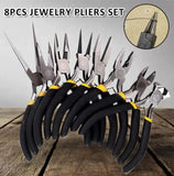 8 Pcs Jewelry Making Pliers Round Nose Beading Hand Tool DIY Accessory