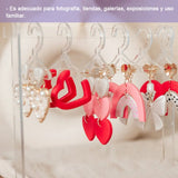 8 Pcs Acrylic Jewelry Display Shopwindow Rack Hook Pendant Manager