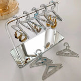 8 Pcs Hangers Shaped Jewelry Holder Earrings Display Racks Hanging Stand Storage