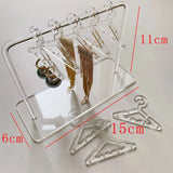 8 Pcs Hangers Shaped Jewelry Holder Earrings Display Racks Hanging Stand Storage