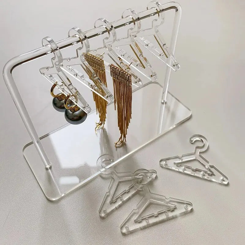 8 Pcs Hangers Shaped Jewelry Holder Earrings Display Racks Hanging Stand Storage