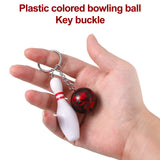 8 Pcs Bowling Keychain Men's Accessories Key Rings Pendant Keyr