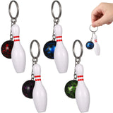 8 Pcs Bowling Keychain Men's Accessories Key Rings Pendant Keyr