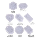 8 Pcs Crystal Epoxy Resin Mold Jewelry Pendant Silicone Mould