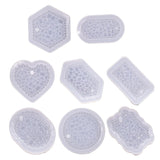 8 Pcs Crystal Epoxy Resin Mold Jewelry Pendant Silicone Mould