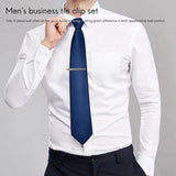 8 Pcs Tie Clips Set for Men with Box