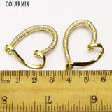 Zircon Heart Pendant Hollow Necklace Charms Jewelry