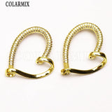 Zircon Heart Pendant Hollow Necklace Charms Jewelry