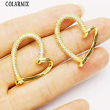 Zircon Heart Pendant Hollow Necklace Charms Jewelry