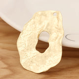 8 Large Hollow Charms Pendants for DIY Earrings 44x32mm
