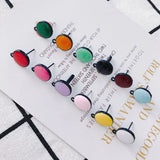 8 Pcs Round Bead Caps Earrings Stainless Steel DIY Jewelry Making Supplies
