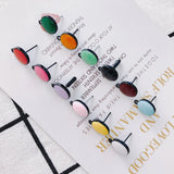 8 Pcs Round Bead Caps Earrings Stainless Steel DIY Jewelry Making Supplies