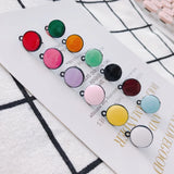 8 Pcs Round Bead Caps Earrings Stainless Steel DIY Jewelry Making Supplies