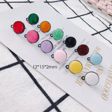 8 Pcs Round Bead Caps Earrings Stainless Steel DIY Jewelry Making Supplies