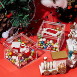8 Transparent Acrylic Plastic Square Jewelry Boxes with Lids 120Ml