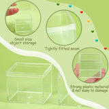 8 Transparent Acrylic Plastic Square Jewelry Boxes with Lids 120Ml