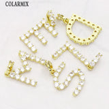8 Tiny Letter Pendants for Jewelry Making Charm Accessories 51525