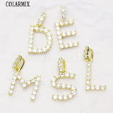 8 Tiny Letter Pendants for Jewelry Making Charm Accessories 51525