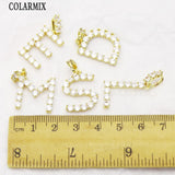 8 Tiny Letter Pendants for Jewelry Making Charm Accessories 51525