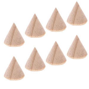 8 Pieces Unpainted Wooden Ring Display Stand Holder