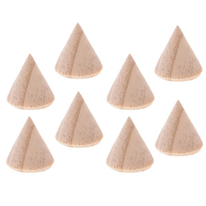 8 Pieces Unpainted Wooden Ring Display Stand Holder