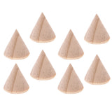 8 Pieces Unpainted Wooden Ring Display Stand Holder