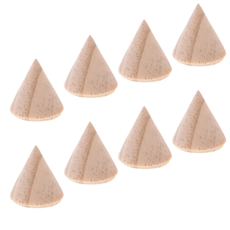8 Pieces Unpainted Wooden Ring Display Stand Holder