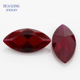 Red Marquise Cut Synthetic Corundum Stone For Jewelry