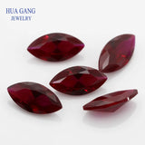 Red Marquise Cut Synthetic Corundum Stone For Jewelry