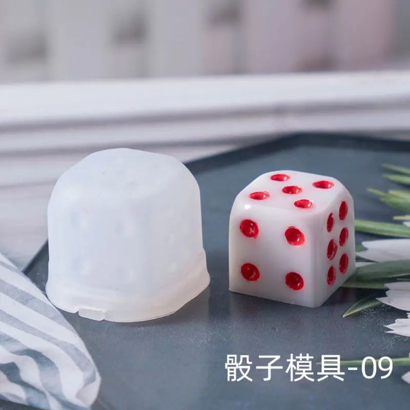 8 Shapes Epoxy Dice Mold with Letter Number for DIY Personalized Dice