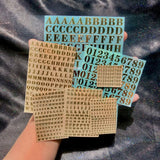 Glitter Alphabet Numbers Stickers Self Adhesive for Crafts 8 Sheets