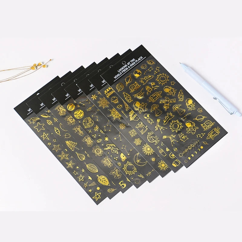 8 Sheets UV Epoxy Resin Filler Stickers for Crafts Jewelry Making