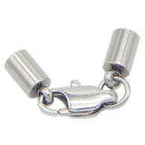 8 Sizes Stainless Steel Lobster Clasps Rope End Caps Jewelry Findings