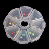 8 Slot Plastic Jewelry Box Bead Nail Storage Tool Container