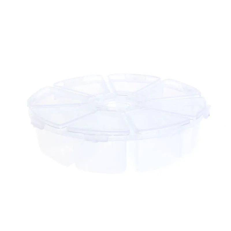8 Slot Plastic Jewelry Box Bead Nail Storage Tool Container