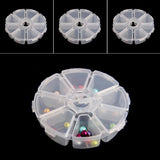 8 Slot Plastic Jewelry Box Bead Nail Storage Tool Container