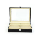 8 Slots PU Leather Eyewear Display Box Watch Organizer