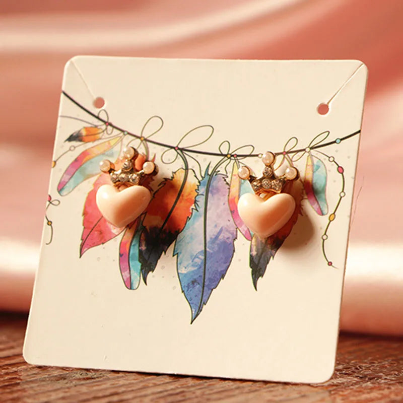 100pcs 6*6 cm Earring Necklace Display Cards Jewelry Card