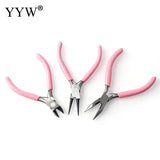 8-Piece Pink Jewelry Making Tool Set Kits