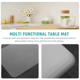 8 Transparent Place Mats Washable Non-Slip Heat Resistant