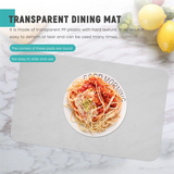 8 Transparent Place Mats Washable Non-Slip Heat Resistant