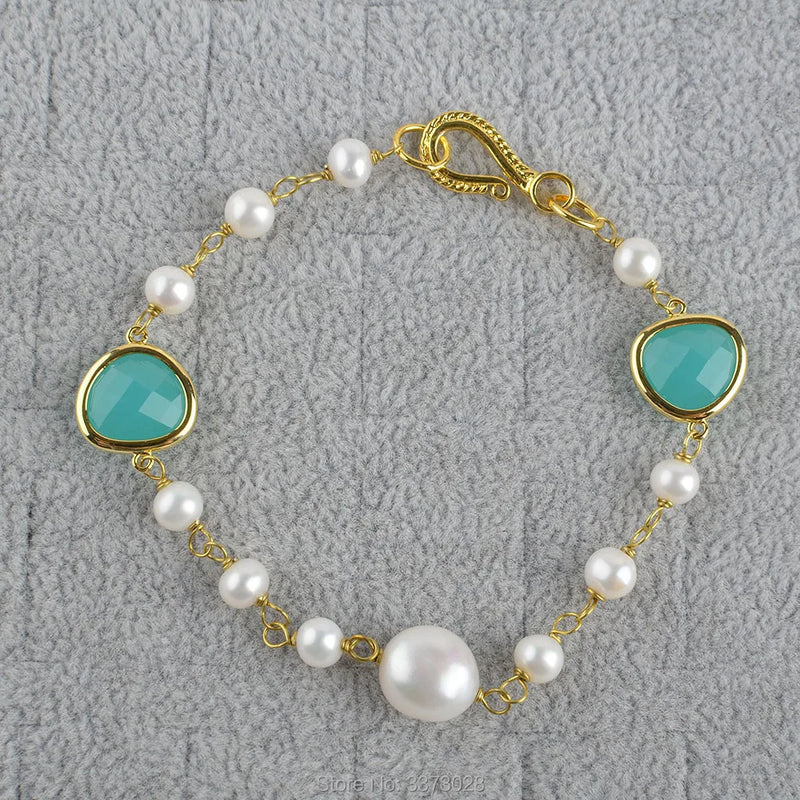 Baroque Pearl Crystal Bracelet